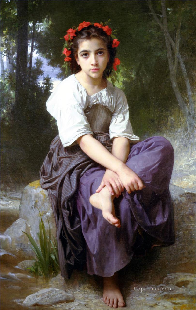 Au bord du ruisseau Realism William Adolphe Bouguereau Oil Paintings